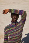 Breipatroon Damestrui met col Rainbow Soul van andere kant