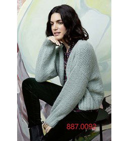 Vest gemaakt van Lang Yarns Malou Light uni en color