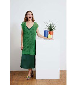 Tuniek in kantpatroon