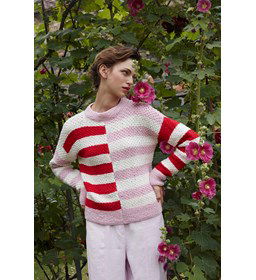 Gestreepte damestrui Flourish Fiercely gemaakt van Lang Yarns Wooladdicts Bliss