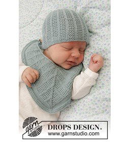 Babymuts en slab gemaakt van Drops Baby Merino