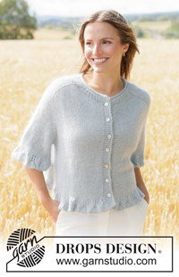 Elegant gebreid vest met golvend kantpatroon in alpaca