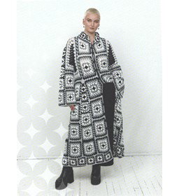 Potpourri granny square damesvest gemaakt van knopen