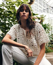 Dames shirt met korte mouwen
