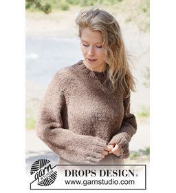 Warme gebreide trui met ronde pas | Top-down patroon gemaakt van Handwerk accesoires