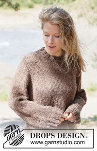 Warme gebreide trui met ronde pas | Top-down patroon