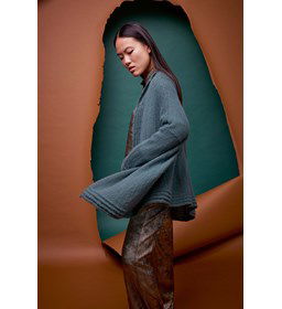 Vest afgewerkt met ribbels gemaakt van Lang Yarns Cashmere Dreams