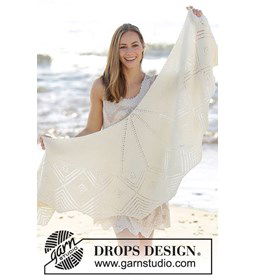 Omslagdoek gemaakt van Drops Cotton Merino