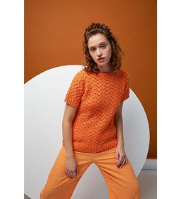 Dames shirt met golfpatroon