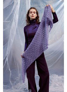 Punt sjaal in kantpatroon