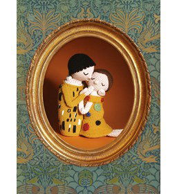 De Kus van Gustav Klimt gemaakt van Scheepjes Catona 25 en 10 gram