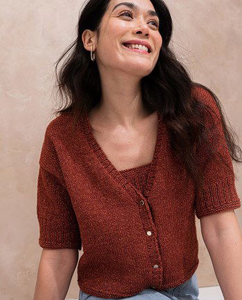 damesvest Lysandre met korte mouwen