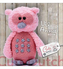 Knuffel uil Anna gemaakt van Scheepjes Catona 50 - 100 gram