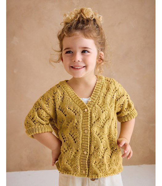 Breipatroon Kindervestje met driekwart mouwen