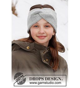 Kinder hoofdband gemaakt van Drops Merino extra fine
