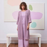 Lang damesvest Lea met driekwart mouwen