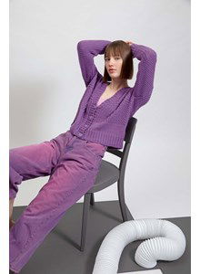 Kort damesvest met v-hals