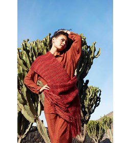 Sjaal 50 Shades gemaakt van Lang Yarns Wooladdicts Glamour