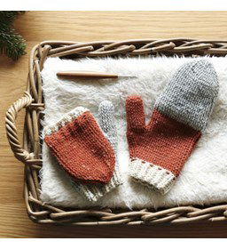 Flapwanten en vingerloze wanten gemaakt van Durable soqs tweed