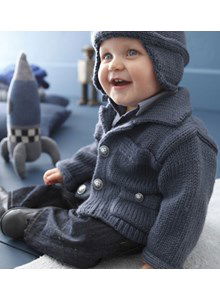 Babyjasje met reverskraag en zakjes