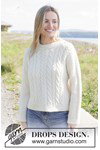 Breipatroon damestrui met kabelpatroon Braided Thoughts Sweater van andere kant