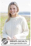 Breipatroon damestrui met kabelpatroon Braided Thoughts Sweater van andere kant