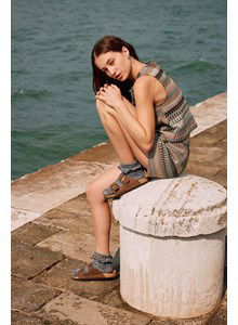 Sokken Serena met gerimpelde rand