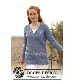 Gehaakte tuniek gemaakt van Drops Safran