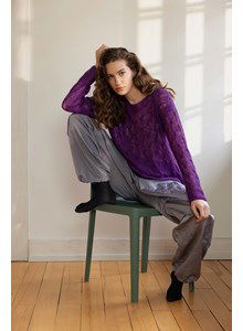 Fijn damesvest in kabelpatroon