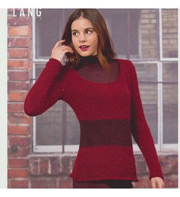 Trui gemaakt van Lang Yarns Malou Light uni en color