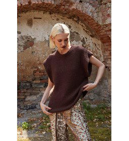 Damesshirt in honingraatpatroon True Champion gemaakt van Lang Yarns Wooladdicts Bliss