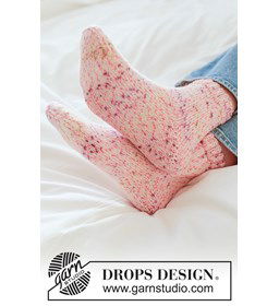 Gebreide wollen sokken met diagonale hiel | Maat 35-43 gemaakt van Drops Fabel