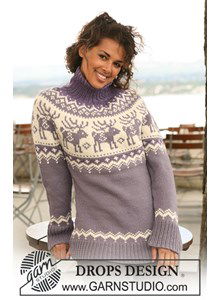 trui met raglanmouwen en rendier patroon