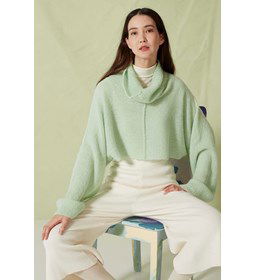 Damesponcho met colkraag