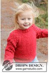 Breipatroon kindertrui met raglan en bobbels van andere kant