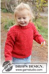 Breipatroon kindertrui met raglan en bobbels van andere kant