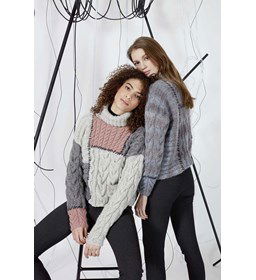 Damestrui gemaakt van Lang Yarns Malou Light uni en color