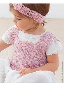 Meisjes top gehaakt met waaierpatroon