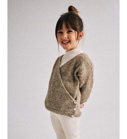 Wikkelvest met knoopjes gemaakt van Phildar Phil Couture