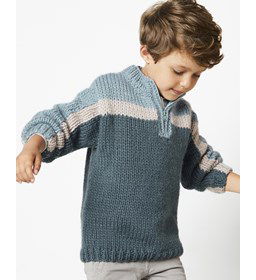 Trui voor jongens gemaakt van Phildar Phil Rapido