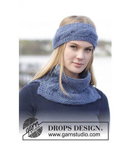 hoofdband en halswarmer gemaakt van Drops Alpaca