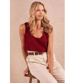 Kort topje gemaakt van DMC Natura Cotton