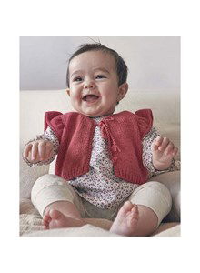 Babyveste met gerinmpeld kort mouwtje