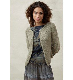 Recht damesvest met driekwart mouwen