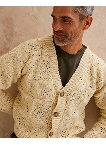 In blokken gehaakt herenvest