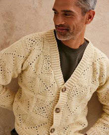 In blokken gehaakt herenvest