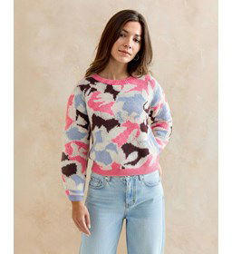 Damestrui in gevlekt fantasie patroon gemaakt van Breinaalden