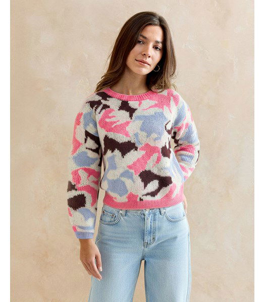 Breipatroon Damestrui in gevlekt fantasie patroon