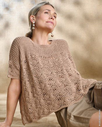 wijde zomershirt met korte mouwen