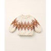 babytruitje Anatole met jacquard patroon gemaakt van Breinaalden